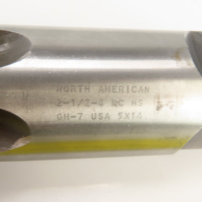 North American 2-1/2"-4 NC HS Straight 6 Flute Modified Plug Tap 9-3/8" OAL USA