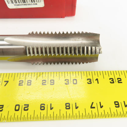 Titan 1-1/2"-6 HSS NC Straight 4 Flute Plug Tap 6-3/8" OAL 0.920" Shank USA
