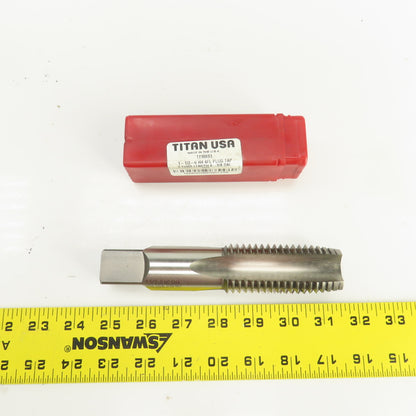 Titan 1-1/2"-6 HSS NC Straight 4 Flute Plug Tap 6-3/8" OAL 0.920" Shank USA