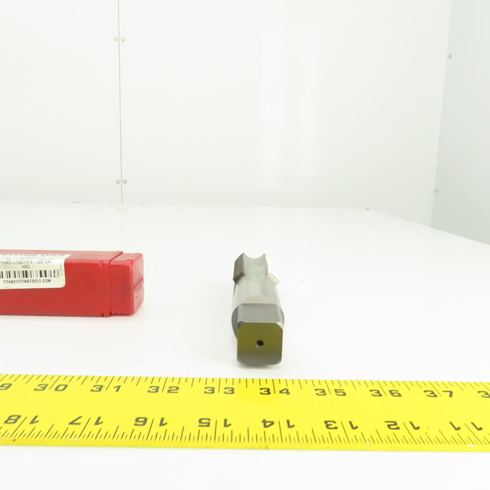 Titan 1-1/2"-6 HSS NC Straight 4 Flute Plug Tap 6-3/8" OAL 0.920" Shank USA