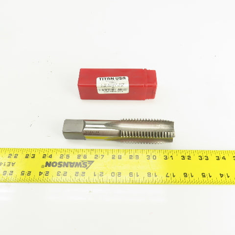 Titan 1-1/2"-6 HSS NC Straight 4 Flute Plug Tap 6-3/8" OAL 0.920" Shank USA