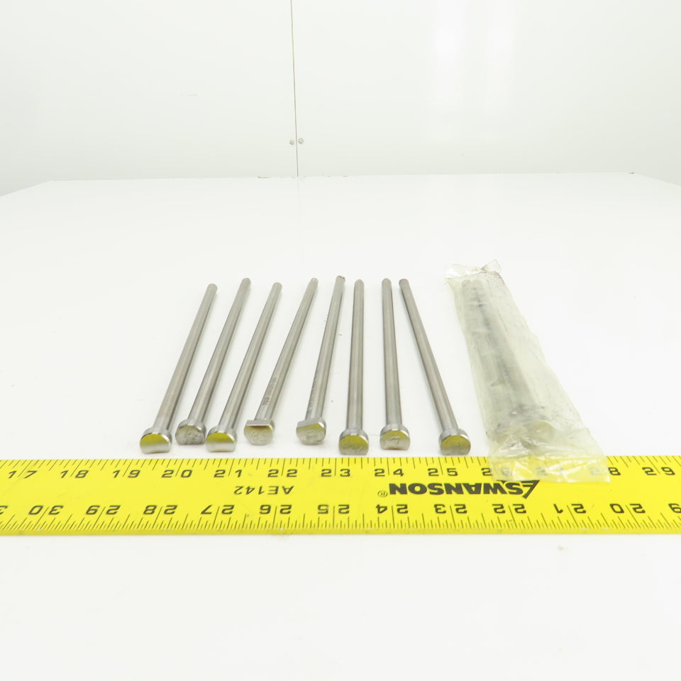 PCS DNP25T Tangent D-Head Ejector Pin Nitrided 3/8" Dia. Misc. Lengths Lot/10
