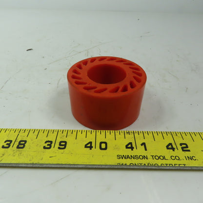 Polyurethane Precision No Crush Wheel Orange 2-1/4" OD 1-1/4" Wide 1-1/16 ID