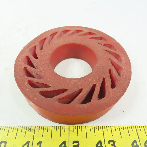 Polyurethane Precision No Crush Wheel Red 4" OD 7/8" Wide 1-3/4 ID Lot of 2
