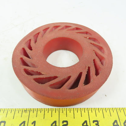 Polyurethane Precision No Crush Wheel Red 4" OD 7/8" Wide 1-3/4 ID Lot of 2