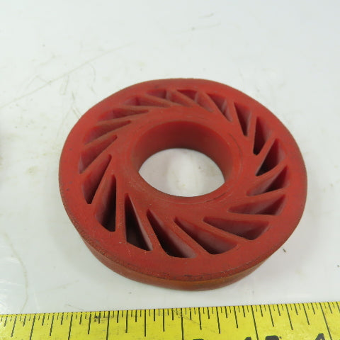 Polyurethane Precision No Crush Wheel Red 4" OD 7/8" Wide 1-3/4 ID Lot of 2