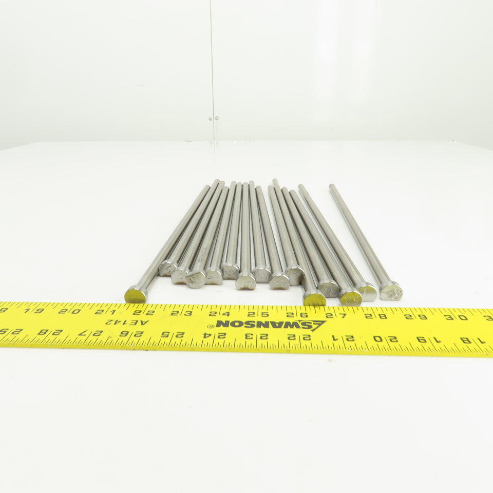 PCS DNP25T Tangent D-Head Ejector Pin Nitrided 3/8" Dia. Misc. Lengths Lot/15
