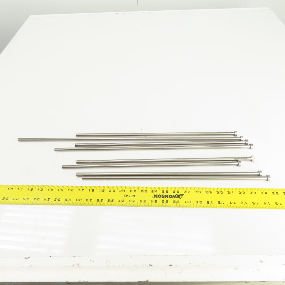 PCS DNP25T Tangent D-Head Ejector Pin Nitrided 3/8" Dia. Misc. Lengths Lot/8