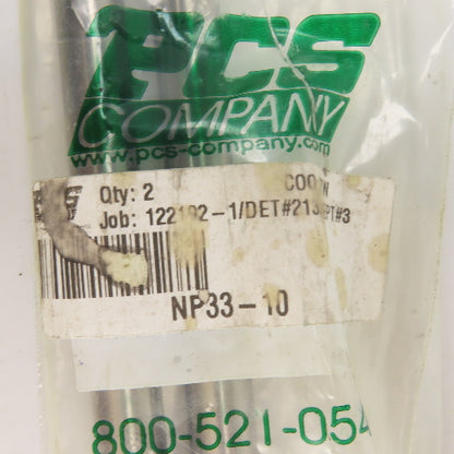 PCS NP33-10 Ejector Pin Nitrided 1/2" Dia. X  10" L Lot Of 2