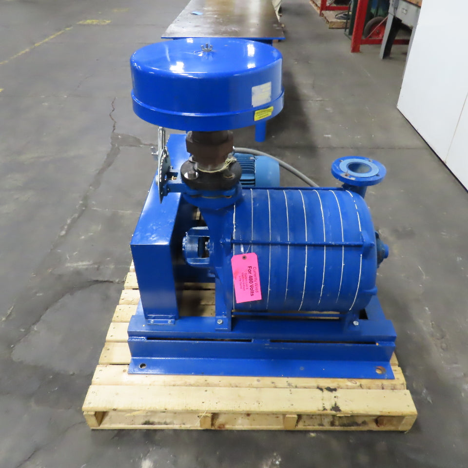 National Turbine 10HP Multistage Centrifugal Blower 460V 3PH 3500RPM W/Silencer