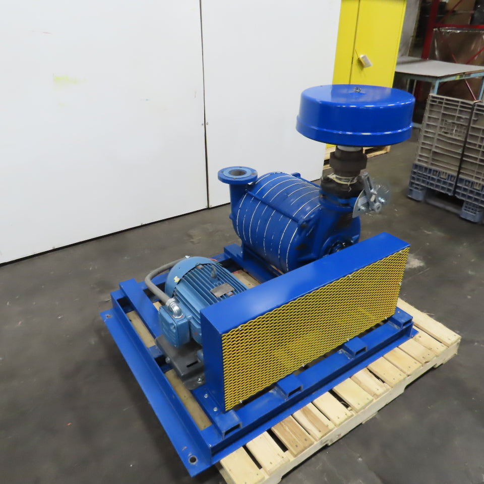 National Turbine 10HP Multistage Centrifugal Blower 460V 3PH 3500RPM W/Silencer