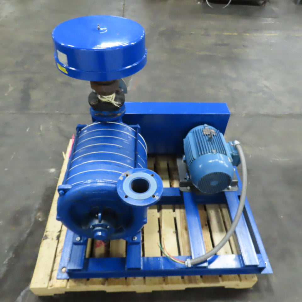 National Turbine 10HP Multistage Centrifugal Blower 460V 3PH 3500RPM W/Silencer
