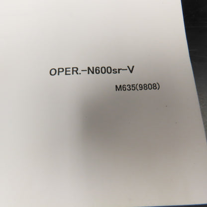 OKK Neomatic 600 Series OPER-N600sr-V Vertical Machining Center Operation Manual