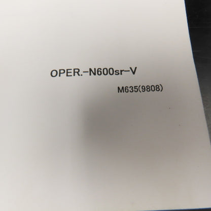 OKK Neomatic 600 Series OPER-N600sr-V Vertical Machining Center Operation Manual