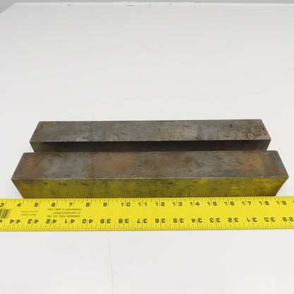 2" Square Mild Steel Bar Stock 12" OAL Lot Of 2