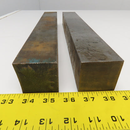 2" Square Mild Steel Bar Stock 12" OAL Lot Of 2