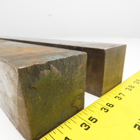 2" Square Mild Steel Bar Stock 12" OAL Lot Of 2
