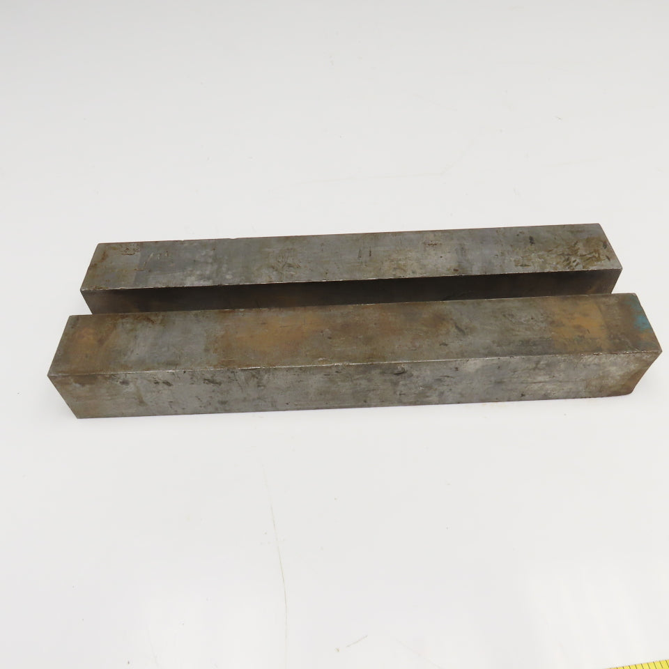2" Square Mild Steel Bar Stock 12" OAL Lot Of 2