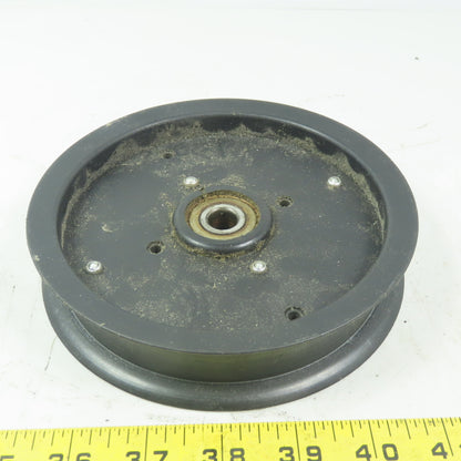 Flat Idler Conveyor Belt Pulley 6-1/4" OD 1" Wide 12mm Bearing Bore