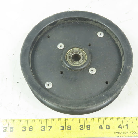 Flat Idler Conveyor Belt Pulley 6-1/4" OD 1" Wide 12mm Bearing Bore