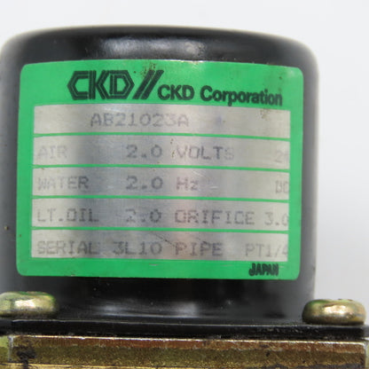 CKD AB21023A 1/4NPT Solenoid Drain Valve 24V