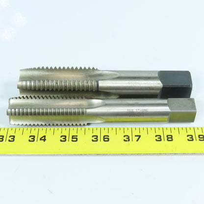 1"-8 & 1-1/4"-7 NC Straight Thread Plug Tap 4 Flute GH4 Lot of 2