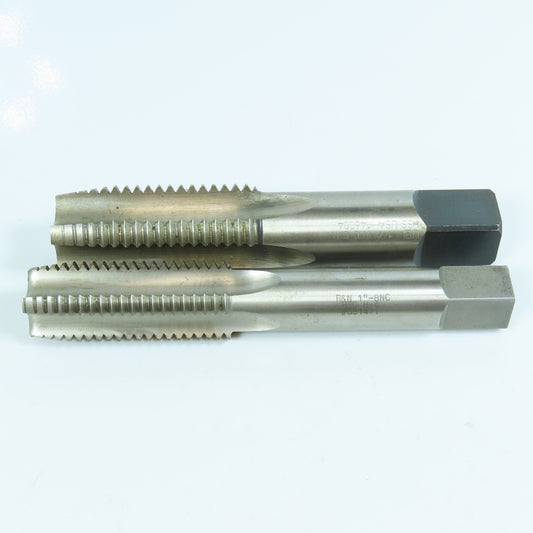 1"-8 & 1-1/4"-7 NC Straight Thread Plug Tap 4 Flute GH4 Lot of 2