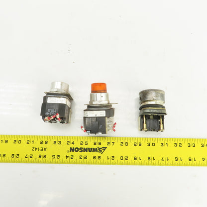 Allen Bradley 800TPT16A Momentary Contact Switches 600V Lot/3