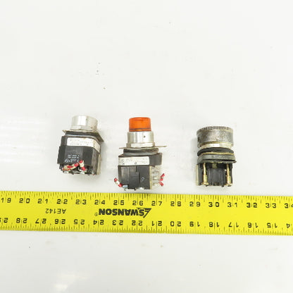 Allen Bradley 800TPT16A Momentary Contact Switches 600V Lot/3