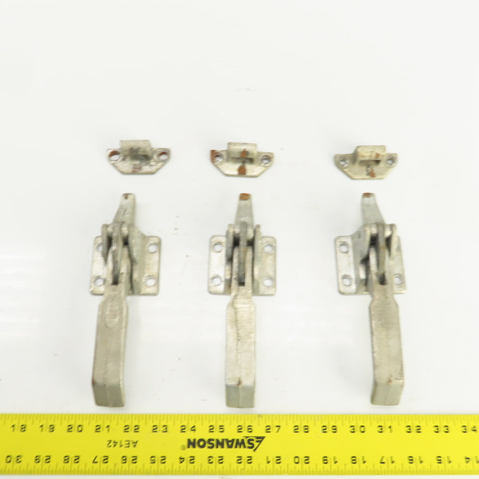 Southco Steel Latch Handle & Strike 4-Bolt Lot Of 3