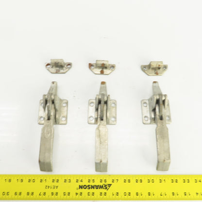 Southco Steel Latch Handle & Strike 4-Bolt Lot Of 3