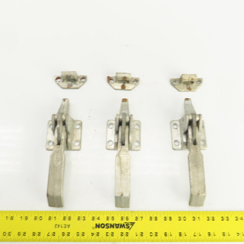 Southco Steel Latch Handle & Strike 4-Bolt Lot Of 3