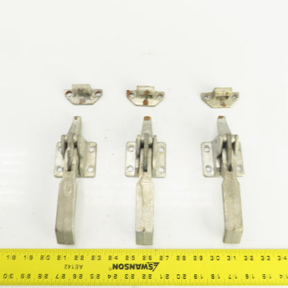 Southco Steel Latch Handle & Strike 4-Bolt Lot Of 3