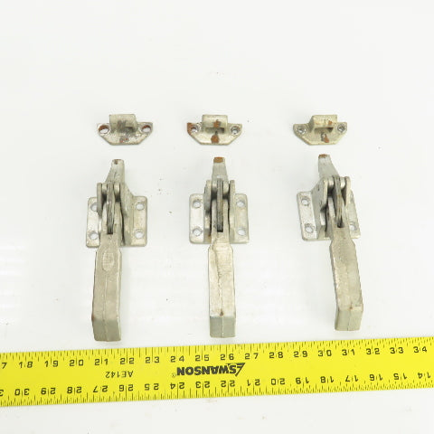 Southco Steel Latch Handle & Strike 4-Bolt Lot Of 3