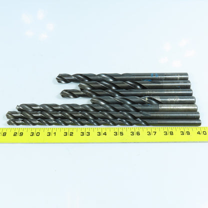 Misc. 27/64", 17/32", 9/16", 5/8", 19/32", 11/16" HSS Twist Drill Bit Lot of 7