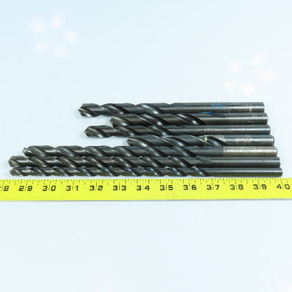 Misc. 27/64", 17/32", 9/16", 5/8", 19/32", 11/16" HSS Twist Drill Bit Lot of 7