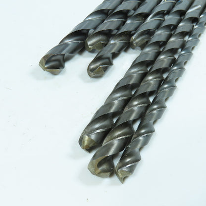 Misc. 27/64", 17/32", 9/16", 5/8", 19/32", 11/16" HSS Twist Drill Bit Lot of 7
