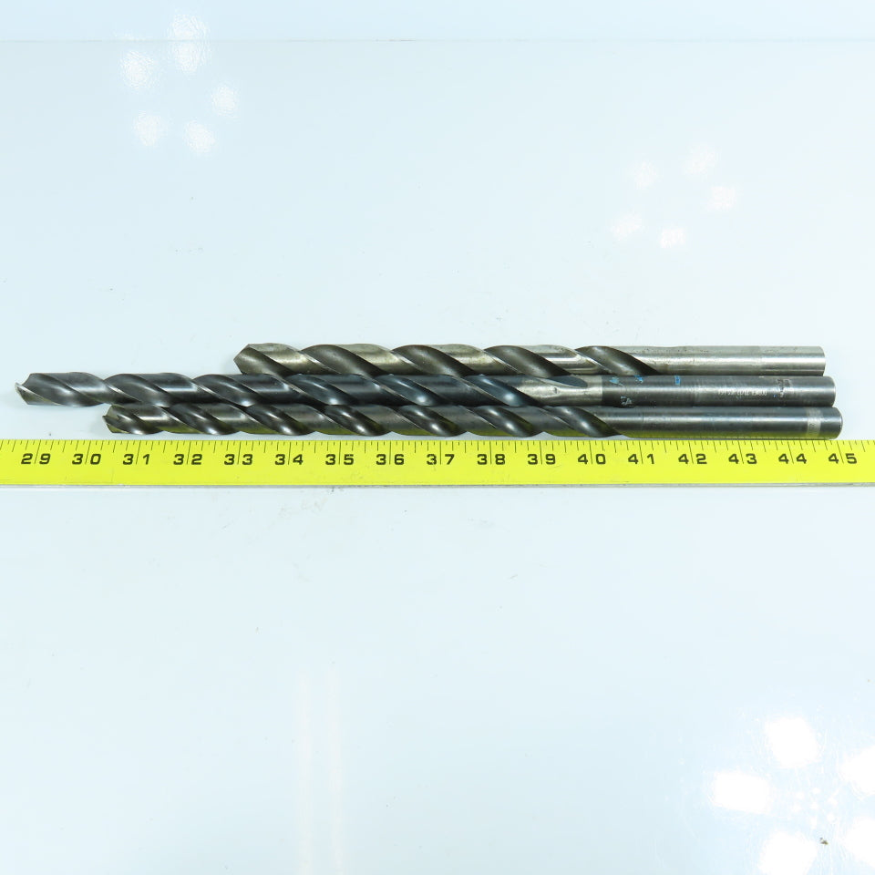 Misc. 21/32", 23/32", 3/4" High Speed Steel Twist Drill Bit Lot of 3