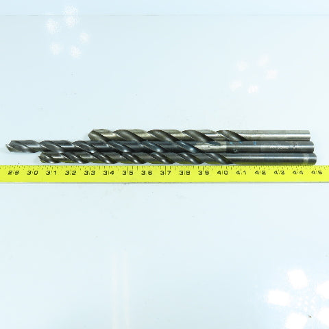 Misc. 21/32", 23/32", 3/4" High Speed Steel Twist Drill Bit Lot of 3