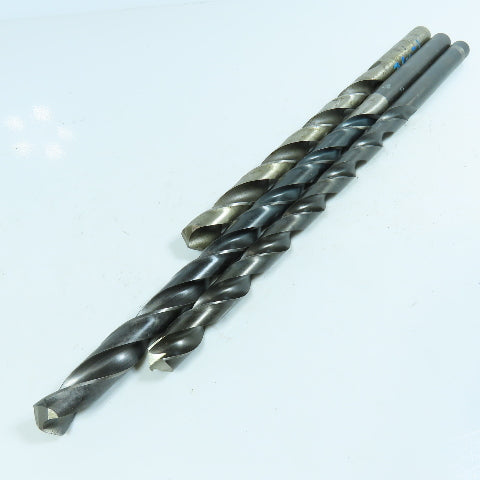 Misc. 21/32", 23/32", 3/4" High Speed Steel Twist Drill Bit Lot of 3