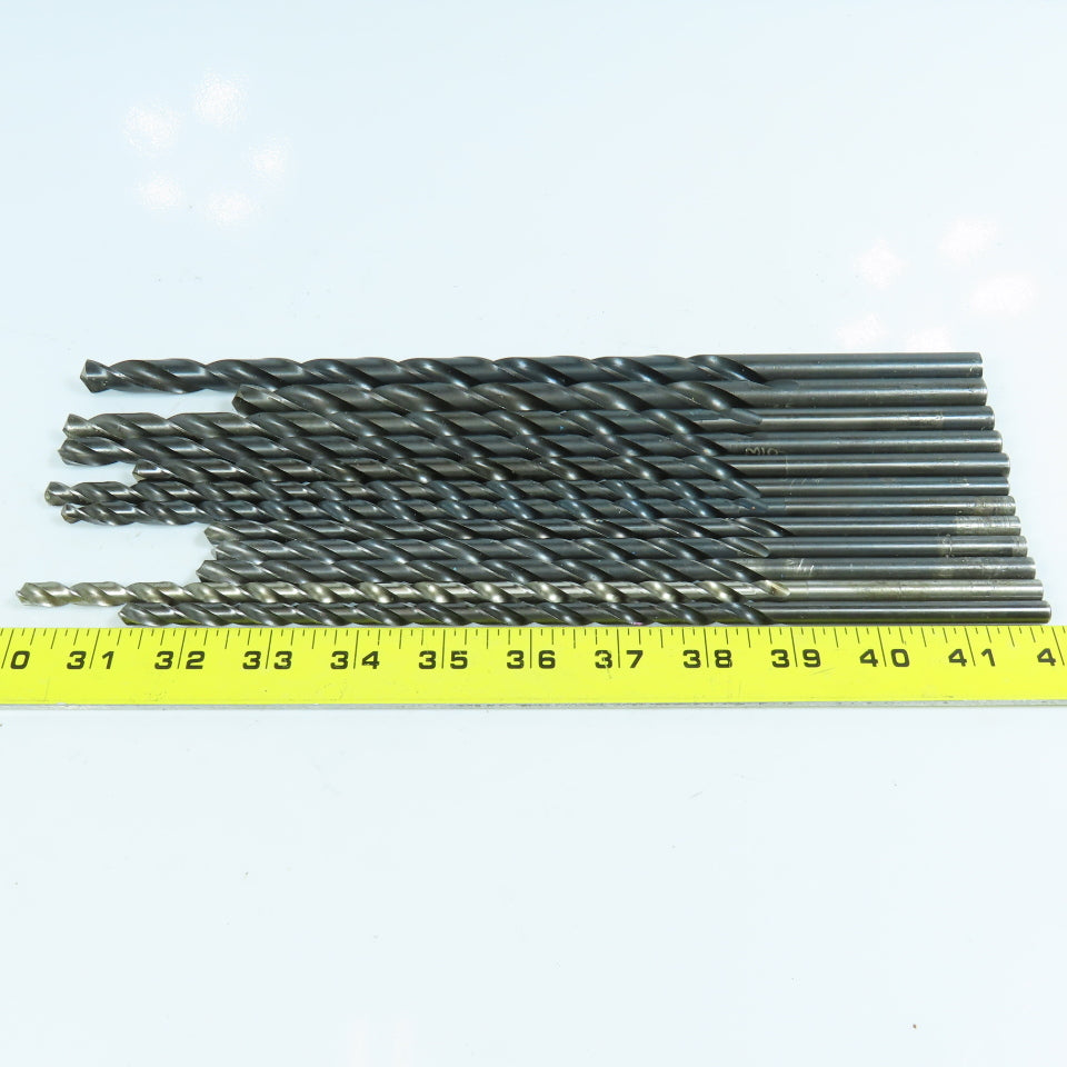 9/32", 19/64", 5/16", 23/64", 3/8", 13/32", 15/32" HSS Twist Drill Bit Lot of 12