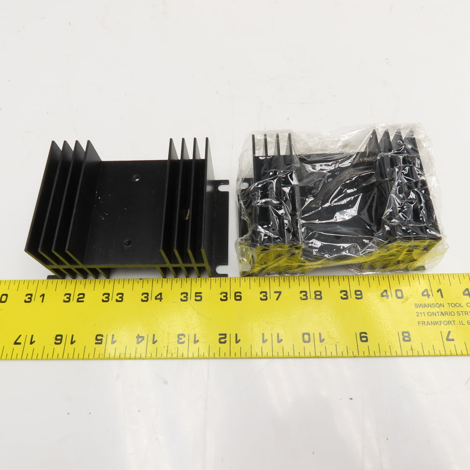 Omega FHS-1 4" x 3" x 2" Finned Aluminum Heat Sink Lot Of 2