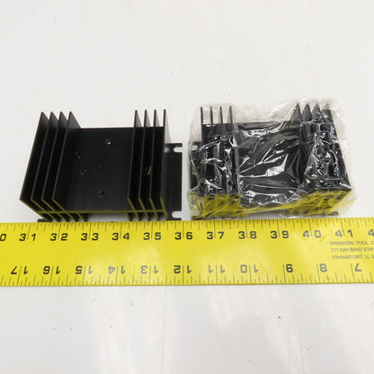 Omega FHS-1 4" x 3" x 2" Finned Aluminum Heat Sink Lot Of 2