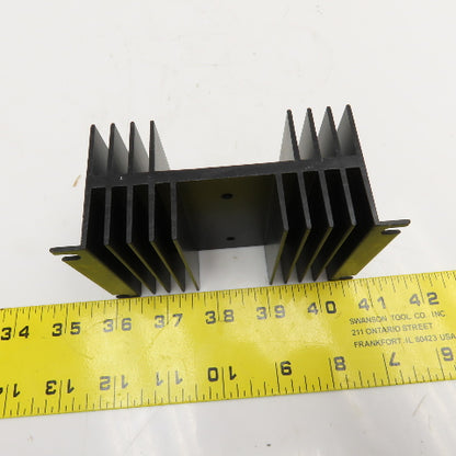 Omega FHS-1 4" x 3" x 2" Finned Aluminum Heat Sink Lot Of 2