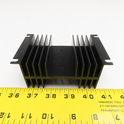Omega FHS-1 4" x 3" x 2" Finned Aluminum Heat Sink Lot Of 2