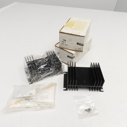 Omega FHS-1 4" x 3" x 2" Finned Aluminum Heat Sink Lot Of 2