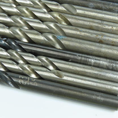 23/64", 11/32", 27/64", 15/32", 7/16", 17/32" HSS Twist Drill Bit Lot of 21