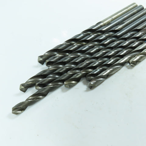 3/8", 25/64", 13/32", 7/16", 15/32", 1/2", 33/64" HSS Twist Drill Bit Lot of 9