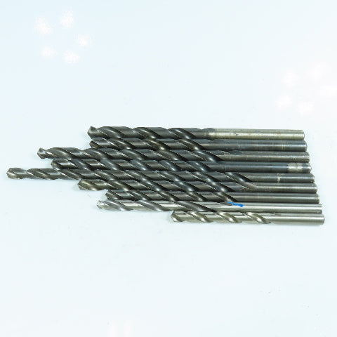 3/8", 25/64", 13/32", 7/16", 15/32", 1/2", 33/64" HSS Twist Drill Bit Lot of 9
