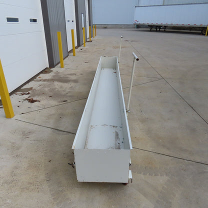 180 L x 18-3/4 W x 15-1/2 " D Slug Scrap Chip Catchment Tray Pan W/Casters